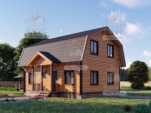 Проект дома из бруса ДБ-3