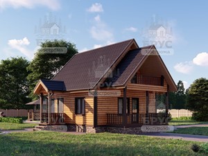 Проект дома из бруса ДБ-9