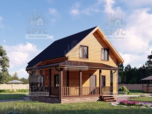Проект дома из бруса ДБ-10