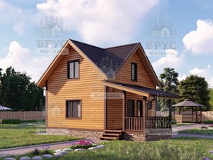 Проект дома из бруса ДБ-26