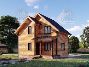 Проект дома из бруса ДБ-28
