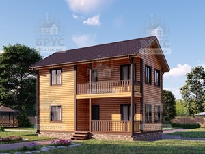 Проект дома из бруса ДБ-31