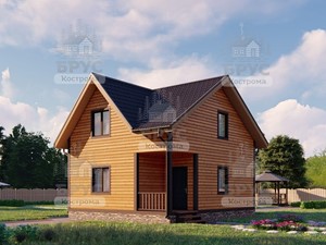 Проект дома из бруса ДБ-53