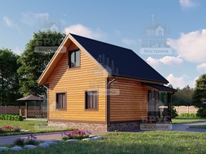 Проект дома из бруса ДБ-55