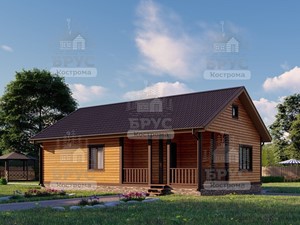 Проект дома из бруса ДБ-58