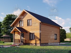 Проект дома из бруса ДБ-64