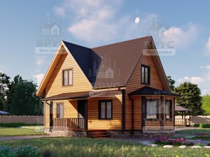 Проект дома из бруса ДБ-68