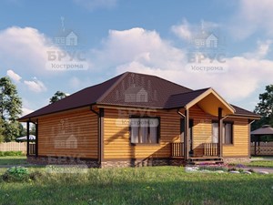Проект дома из бруса ДБ-73