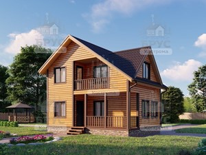 Проект дома из бруса ДБ-97