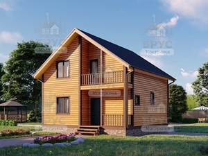 Проект дома из бруса ДБ-118