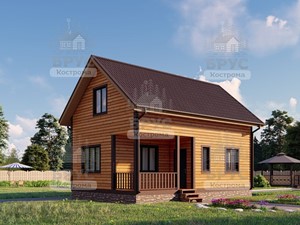 Проект дома из бруса ДБ-120