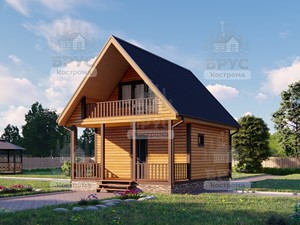 Проект дома из бруса ДБ-132
