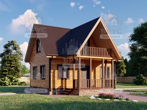 Проект дома из бруса ДБ-143