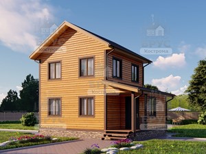 Проект дома из бруса ДБ-154