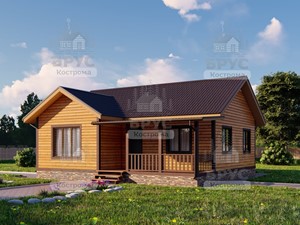 Проект дома из бруса ДБ-159